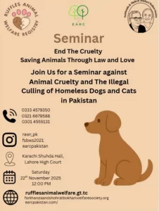 Seminar for legal reforms protecting animals from cruelty